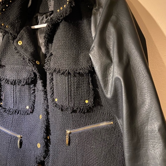 Unique leather biker jacket - Picture 3 of 6